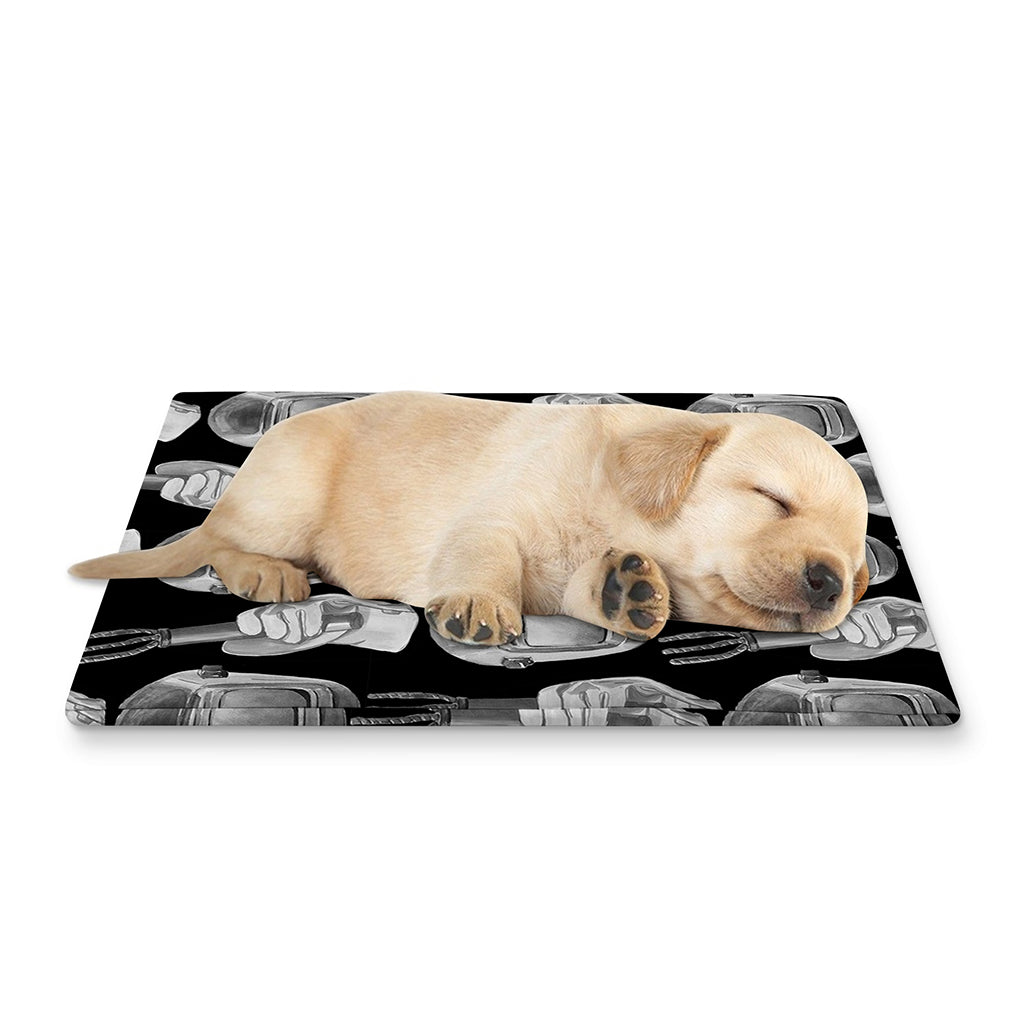 Watercolor Welder Pattern Print Pet Cooling Mat Cover