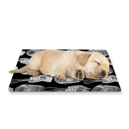 Watercolor Welder Pattern Print Pet Cooling Mat Cover