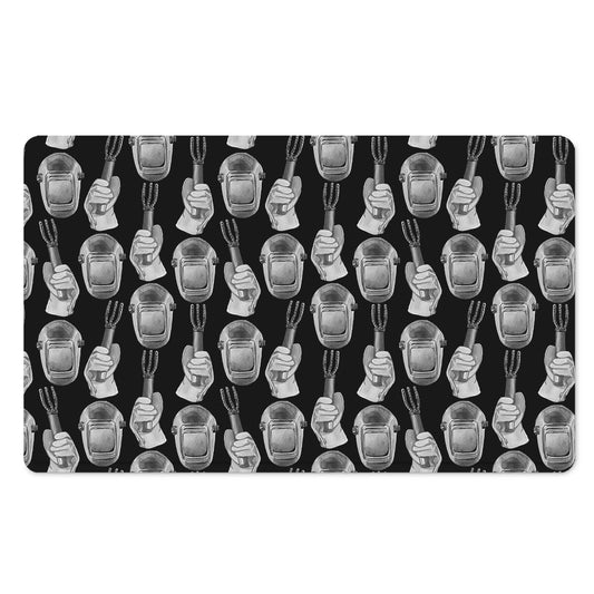 Watercolor Welder Pattern Print Polyester Doormat