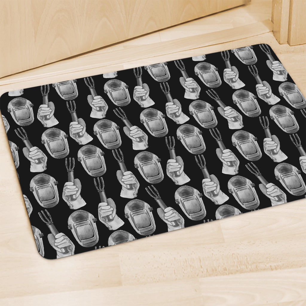 Watercolor Welder Pattern Print Polyester Doormat