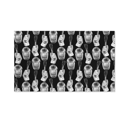 Watercolor Welder Pattern Print Polyester Flag
