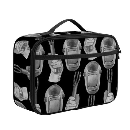 Watercolor Welder Pattern Print Portable Lunch Bag