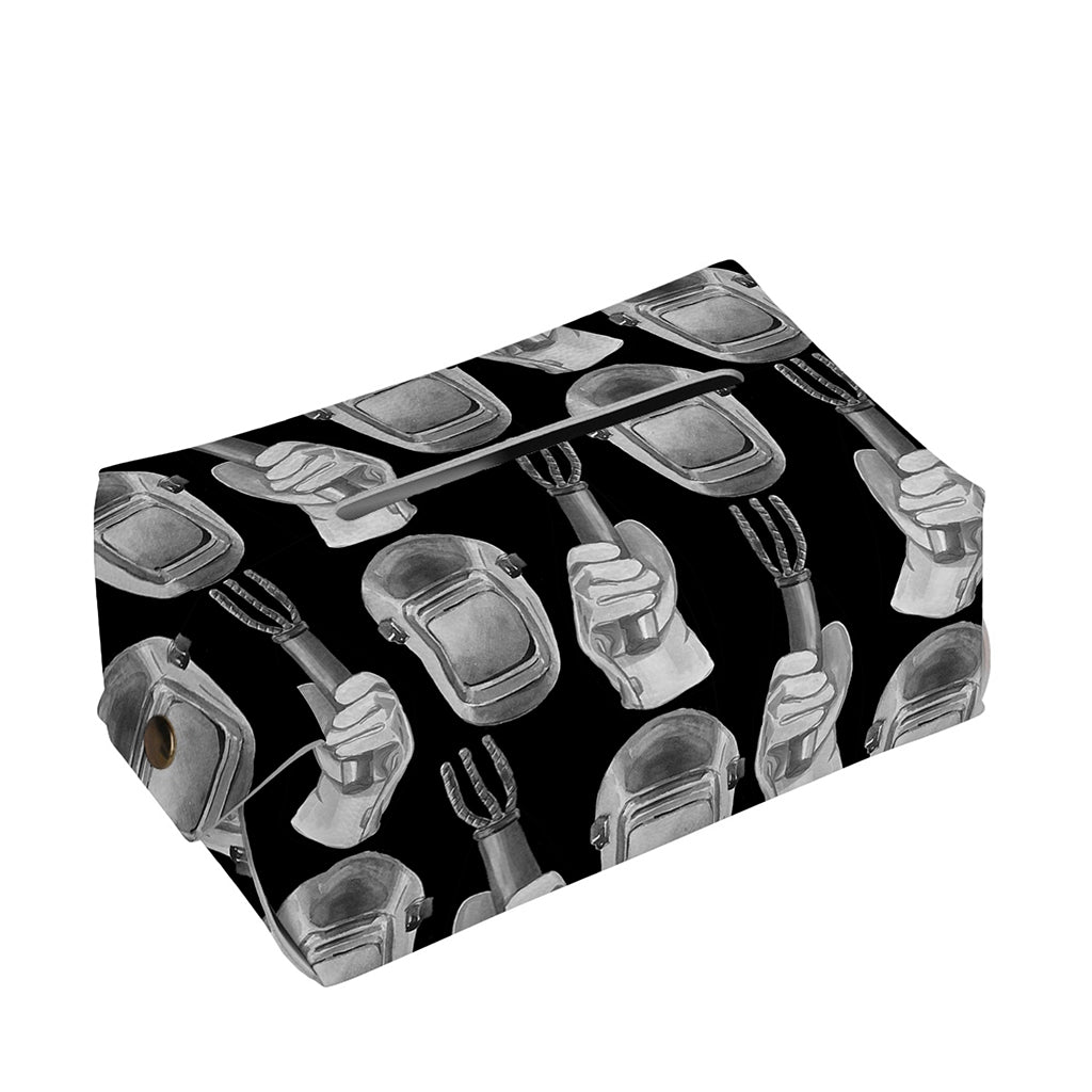Watercolor Welder Pattern Print Rectangle Tissue Box Cover