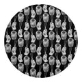 Watercolor Welder Pattern Print Round Blanket