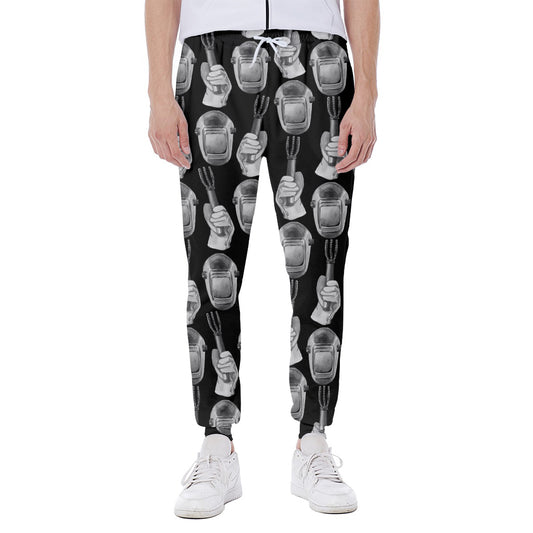 Watercolor Welder Pattern Print Scuba Joggers