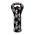 Watercolor Welder Pattern Print Single Neoprene Wine Tote