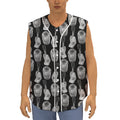 Watercolor Welder Pattern Print Sleeveless Baseball Jersey