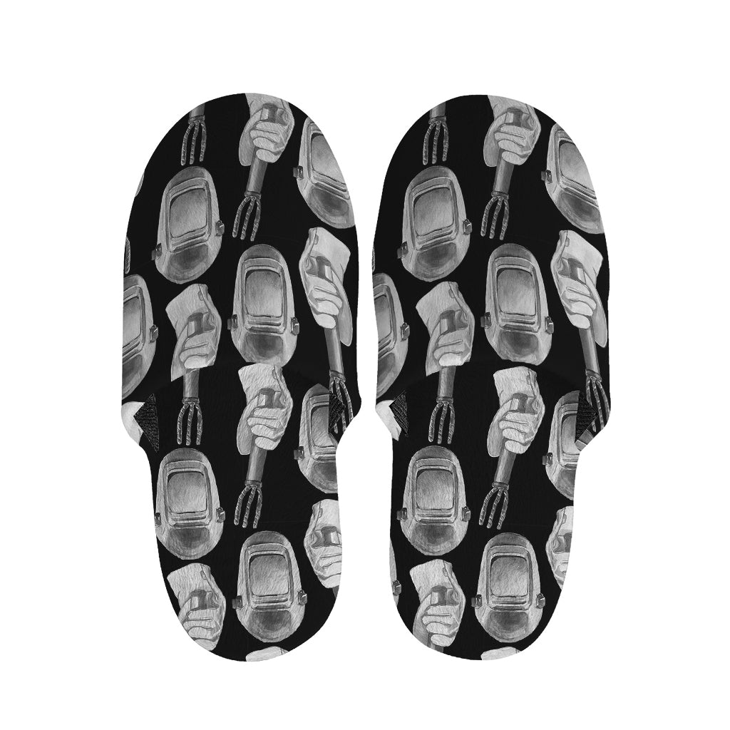 Watercolor Welder Pattern Print Slippers