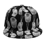 Watercolor Welder Pattern Print Snapback Cap