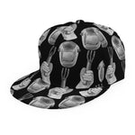 Watercolor Welder Pattern Print Snapback Cap