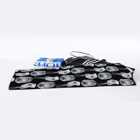Watercolor Welder Pattern Print Sports Towel