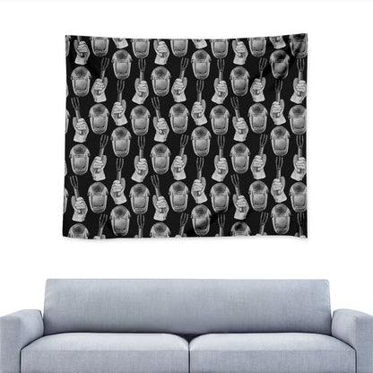 Watercolor Welder Pattern Print Tapestry