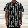 Watercolor Welder Pattern Print Textured Short Sleeve Shirt