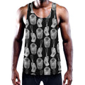 Watercolor Welder Pattern Print Men's Workout Tank Top