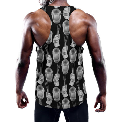Watercolor Welder Pattern Print Training Tank Top