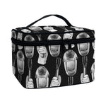 Watercolor Welder Pattern Print Travel Makeup Bag