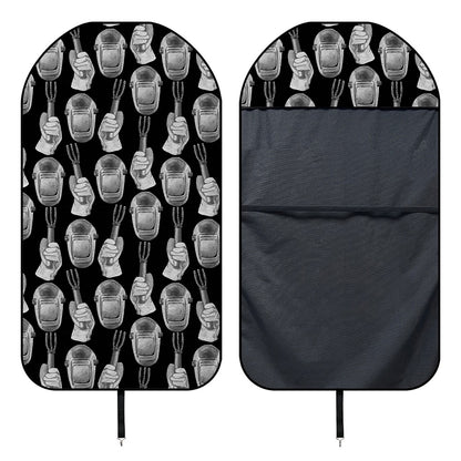 Watercolor Welder Pattern Print Waterproof Car Seat Cover