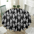 Watercolor Welder Pattern Print Waterproof Round Tablecloth
