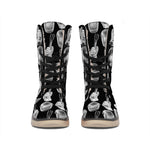 Watercolor Welder Pattern Print Winter Boots