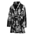 Watercolor Welder Pattern Print Women's Bathrobe