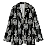 Watercolor Welder Pattern Print Women's Blazer