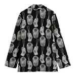 Watercolor Welder Pattern Print Women's Cotton Blazer