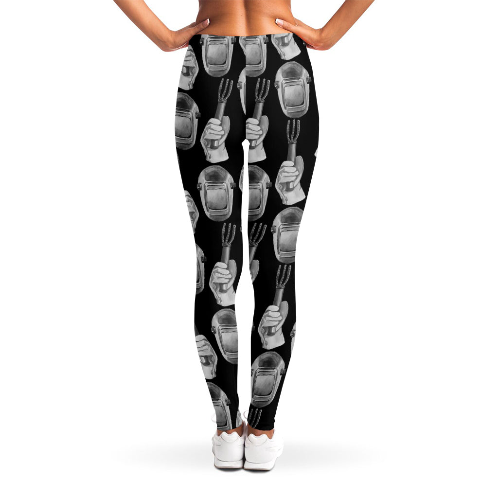Watercolor Welder Pattern Print Women's Leggings