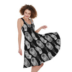 Watercolor Welder Pattern Print Women's Sleeveless Dress