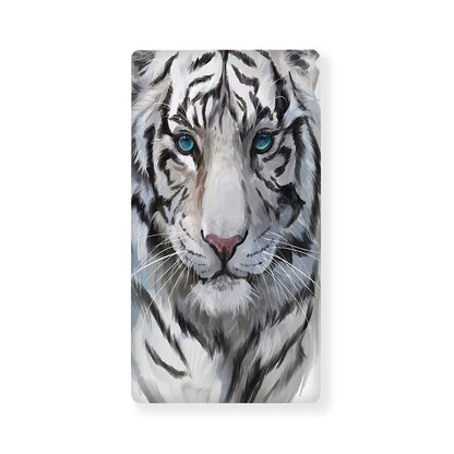 Watercolor White Bengal Tiger Print Baby Crib Sheet