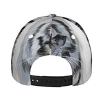 Watercolor White Bengal Tiger Print Baseball Cap