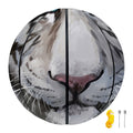 Watercolor White Bengal Tiger Print Basketball