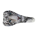 Watercolor White Bengal Tiger Print Bicycle Seat Cover