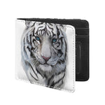 Watercolor White Bengal Tiger Print Bifold Wallet