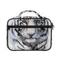 Watercolor White Bengal Tiger Print Briefcase Bible Bag