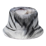 Watercolor White Bengal Tiger Print Bucket Hat