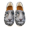Watercolor White Bengal Tiger Print Casual Shoes