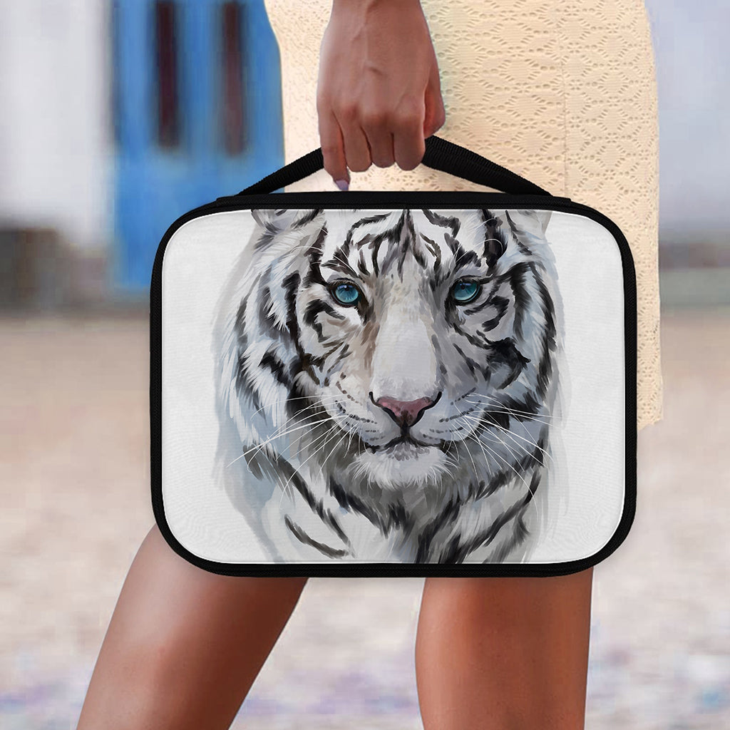 Watercolor White Bengal Tiger Print Classic Bible Case