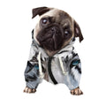Watercolor White Bengal Tiger Print Dog Zip Up Hoodie