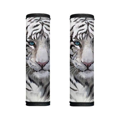 Watercolor White Bengal Tiger Print Handle Covers