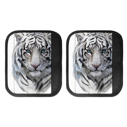 Watercolor White Bengal Tiger Print Handle Covers