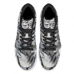 Watercolor White Bengal Tiger Print High Top Leather Sneakers