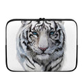 Watercolor White Bengal Tiger Print Laptop Sleeve