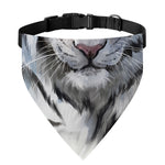 Watercolor White Bengal Tiger Print Over The Collar Dog Bandana