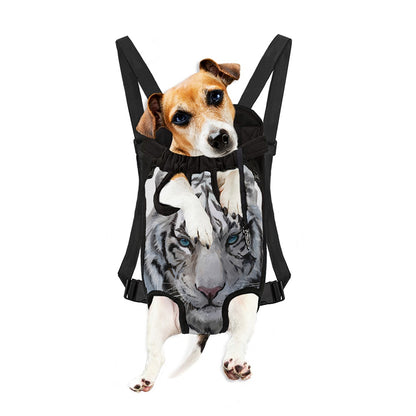 Watercolor White Bengal Tiger Print Pet Carrier Backpack