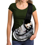 Watercolor White Bengal Tiger Print Pet Sling Carrier