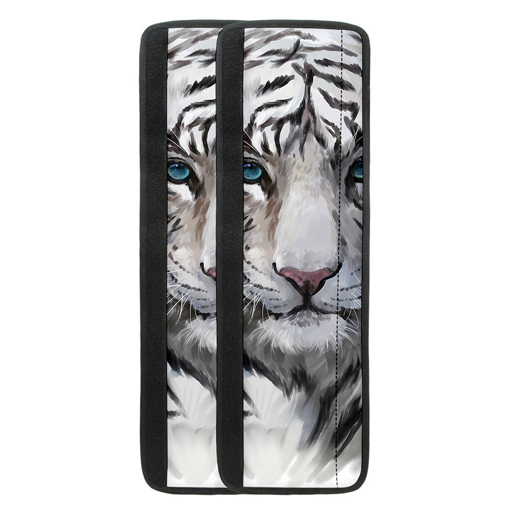 Watercolor White Bengal Tiger Print Refrigerator Handle Covers
