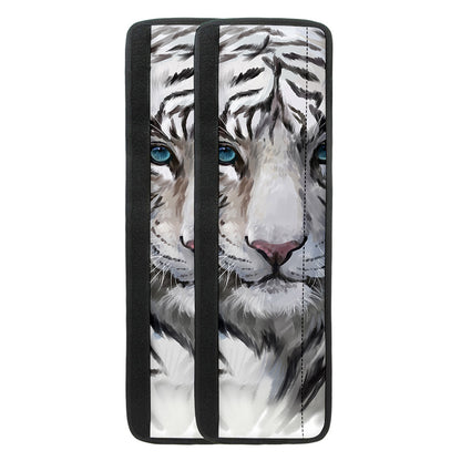 Watercolor White Bengal Tiger Print Refrigerator Handle Covers
