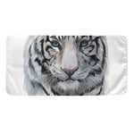 Watercolor White Bengal Tiger Print Towel