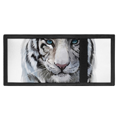 Watercolor White Bengal Tiger Print Trifold Wallet