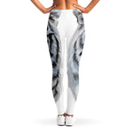 Watercolor White Bengal Tiger Print Women's Leggings